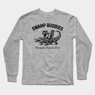 Swamp Buddies Raccoon Aligator Everglades National Park Long Sleeve T-Shirt